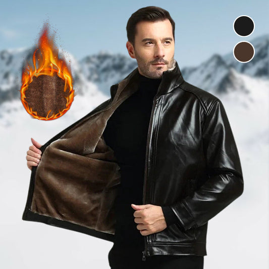 🎁Last Day 49% Off🔥Men‘s Quilted Faux Leather Jacket【Fashion and warmth】