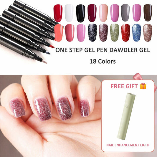 💅👣 Limited Time Buy 1 Get 1 Free - £9.99! ✨One Step Nail Gel Pen🎨Free handheld mini UV nail lamp💡