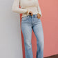 ⏰LAST DAY - HALF PRICE💥High Rise Vintage Wash Tummy Control Top Straight Leg Jeans