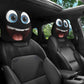 😆 Funny Cartoon Car Headrest Covers – 2PCS 2D Universal Fit🚗