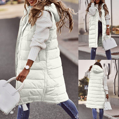 🔥Last Day Sale 49% Off🔥Women's Long Sleeveless Vest with Hood for Winter