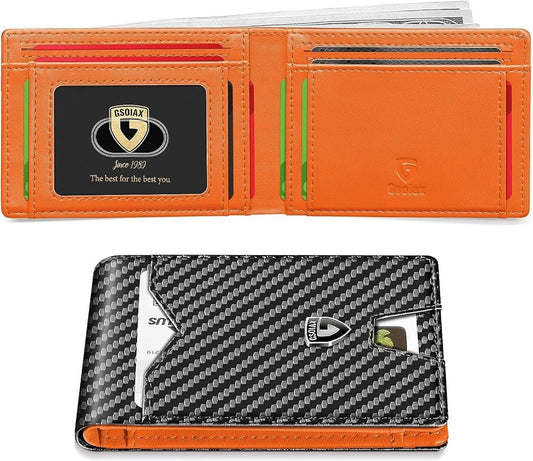 ✨️Slim Wallet for Men with Money Clip🎁 Best Gift for Your Father Husband Male Friend
