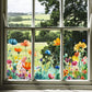 ✨LAST DAY SALE 49% OFF!-💐Colorful Floral Bouquet Window Sticker 🖼️