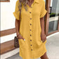 💎LAST DAY SALE ONLY￡14.99!!💎✨Women’s Summer Midi Dress – Breezy, Flattering & Effortlessly Chic! Lightweight Button-Down with Pockets 🇬🇧☀️