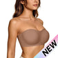 ✨️✨️Womens Strapless Bras Push Up Bandeau Bra Non Slip Wireless Supportive Padded Bras Seamless Comfortable Tube Jelly Bra