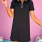 🔥Hot Sale 49% OFF🔥Retro zip mini short sleeve dress