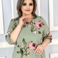 Short Sleeve Stitching Sleeve Chiffon Dress