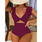 👙 68% OFF NOW! 💃 Sexy Ruffled One-Piece Swimsuit – Ruffle Detail, Tummy Control & Vibrant Colors 🌊