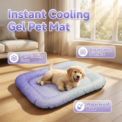 ❄️LAST DAY SALE ONLY￡7.99!!❄️Pawchill™🇬🇧Pet Cooling Mat for Dogs & Cats 🐾  Naturally Cool Ice-Silk Pad • Breathable, Washable & Soft 🌿  For Floors, Sofas & Car Travel • Multiple Sizes • Gradient Colours ☀️🐶🐱