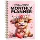 🐮 2026–2030 Monthly Planner ✨ Cute Highland Cow 5-Year Calendar | Large Monthly Blocks for Long-Term Planning