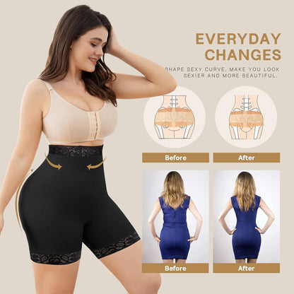 😍This Week's Special price ￡16.99!!💥Lace Steel Boned Butt Enhancer Shorts Shapewear💃🏽5