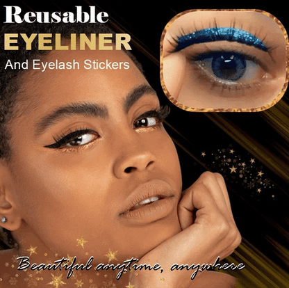 ✨LAST DAY SALE 50% OFF!!!✨Reusable Self-Adhesive Eyeliner And Eyelash Stickers With Glitter