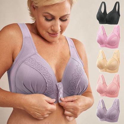 🎁Last Day Promotion 49% Off🔥Front Button Breathable Skin-Friendly Cotton Bra