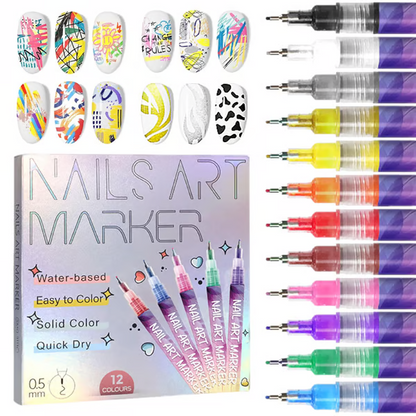 🎁Hot Sale 50% OFF⏳12 Colors Nail Art Pens Set