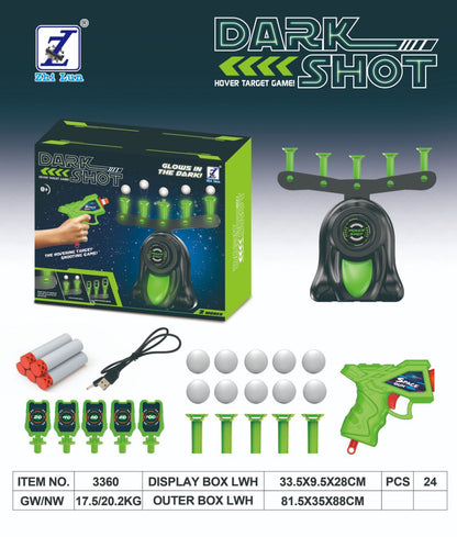 🎁Halloween early promotion 50% OFF🎃Glow-in-the-Dark Shooting Target Practice Kids Shooting Toy Gun Set