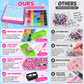 💕LAST DAY-50% OFF✨️AB Color Jelly Flatback Resin Rhinestones Kit with Storage Organizer Box Glue and Tools for DIY Nail Art Clothes and Phone Case Decoration