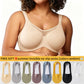 ⏰LAST DAY 65% OFF 💐Women's Elegant Sheer Full Coverage Plus Size Bra, Breathable Mesh Large Size Lingerie, Support Comfort Everyday Bra