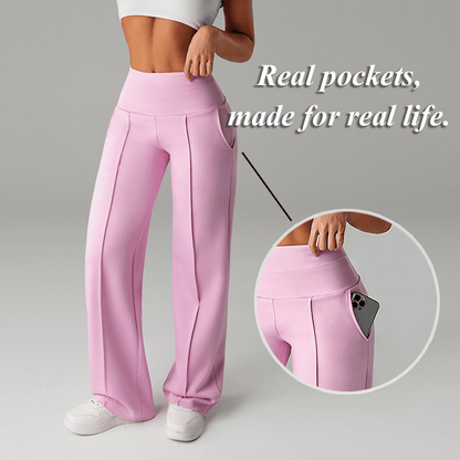 🔥NEW YEAR SALE - ONLY £14.99!!⚡50K+ SOLD!💕Women's Plain Loose Straight Leg Pants