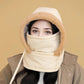 🧣 BUY 2 GET 1 FREE! ❄️ Plush-Lined Thermal Hat with Face Mask - Full Head & Face Protection for Extreme Cold, Unisex Comfort for Skiing/Mountaineering 🏔️🔥