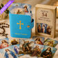 ✝️ Catholic Genuine Leather Holy Card Holder – Pocket Prayer Card Organizer with Snap Closure