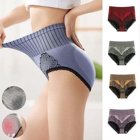 💛💃Pay 1 Get 2 Packs Free💛💃Women's Lace Panties High Waist Graphene Cotton Underwear