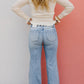 ⏰LAST DAY - HALF PRICE💥High Rise Vintage Wash Tummy Control Top Straight Leg Jeans