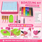 💕LAST DAY-50% OFF✨️AB Color Jelly Flatback Resin Rhinestones Kit with Storage Organizer Box Glue and Tools for DIY Nail Art Clothes and Phone Case Decoration