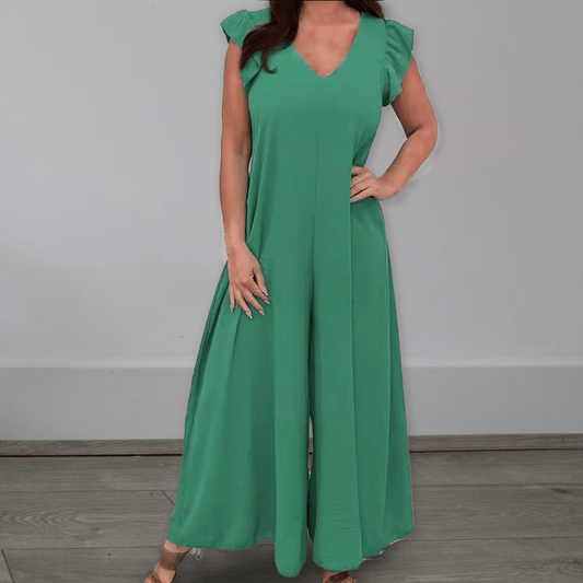 🔥LAST DAY SALE 49% OFF🔥👗Summer new style lotus leaf edge wide-leg casual jumpsuit🌞