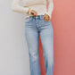 ⏰LAST DAY - HALF PRICE💥High Rise Vintage Wash Tummy Control Top Straight Leg Jeans