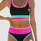 🏖️Vacation Sale 49% OFF💃Color Contrast Patchwork Nylon Sporty 3 Piece Bikini Sets