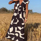 🔥🌷Last Day Promotion 49% OFF - 👗V-Neck Floral A-line Maxi Print Dress