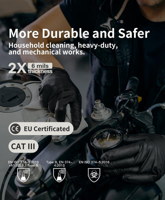 🔥Last Day Sale 50% OFF🔥Black Nitrile Disposable Gloves - Professional protection meets everyday convenience