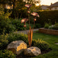 🏡Flamed Copper Three Calla Lilies Garden Stake with Bells