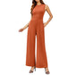 🔥Hot Sell 49% OFF 🔥Women’s Solid Sleeveless Wide Leg Jumpsuit