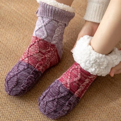 ⏰Black Friday Limited Sale 50% OFF!!✨Knitted Ultra-thick Slipper Home Socks