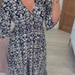 🔥LAST DAY SALE 49% OFF🔥Bohemian Casual Print V-neck Waist Wrap Long Dress