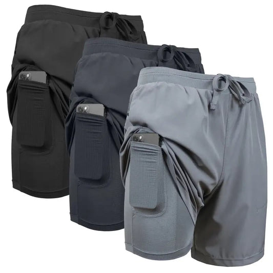 ✨️HOT SALE 50% OFF✨️Men's 2-in-1 Quick-Dry Sports Shorts
