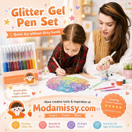 🔥LAST DAY SALE ONLY ￡6.99!!✨✨50K+ SOLD!🎁Glitter Gel Pen Set