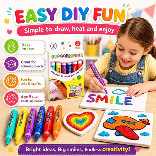 💥LAST DAY BUY 1 GET 1 FREE!!🎁🔮Magic Pen – Draw 3D with one stroke!🎄DIY Bubble Popcorn Drawing Pens