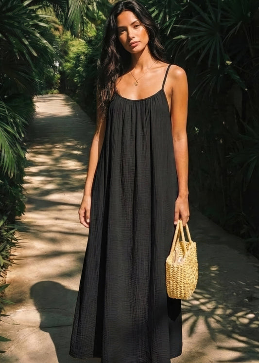 💃LAST DAY SAEL 50% OFF!!✨Women's Solid Color Backless Cami Dress💕