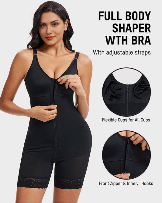 🏆LAST DAY SALE 50% OFF🔥🎉Tummy Control Butt Lifter Shaper with Zipper Crotch Fajas Colombianas