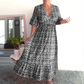 🌸Hot Sale - 49% OFF🔥Bohemian Casual Print V-neck Waist Wrap Long Dress