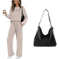 🔥LAST DAY 60% OFF✨Women's Crew Neck Top & Drawstring Pants Set