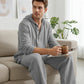⏳Limited time 60% OFF⏰Men's Hooded Casual Loose Top & Pants 2-Piece Set