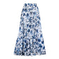🏖️Summer Carnival Special Sale 49% OFF🩱V Neck Lace Up Printed One Piece Swimsuit and Skirt