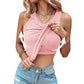 💖LAST DAY SPECIAL PRICE: ￡8.99!!💖Ribbed Stretchy Tank Top with Shelf Bra