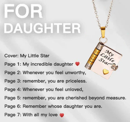 🔥🔥My Little Star Book Necklace for Daughter & Son, Birthday Day Gift Graduation Jewelry of Love
