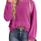 ⏰Hot Sale-Women's Casual Loose Long Sleeve Ribbed Knit Hoodie🥳🥳