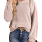 ⏰Hot Sale-Women's Casual Loose Long Sleeve Ribbed Knit Hoodie🥳🥳