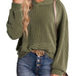 ⏰Hot Sale-Women's Casual Loose Long Sleeve Ribbed Knit Hoodie🥳🥳
